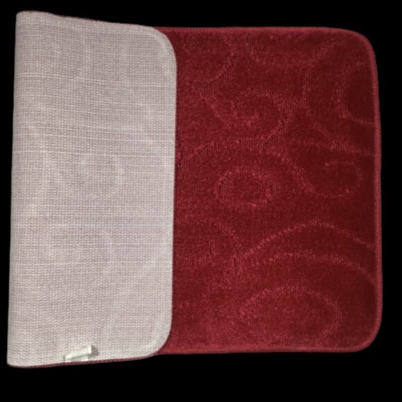 Scroll 18X30'' Accent Rug Non-Slip Burgundy - Picture 2 of 8